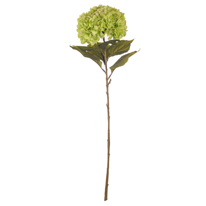 42" Hydrangea Stem, Green, 42" H x 9.5" W x 15.5" D