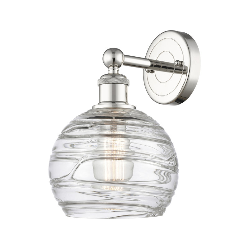 Essex Steel Armed Sconce, Polished Nickel
