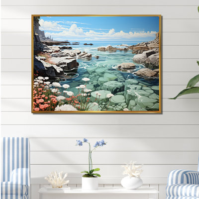 Paysage de plage sauvage III sur toile