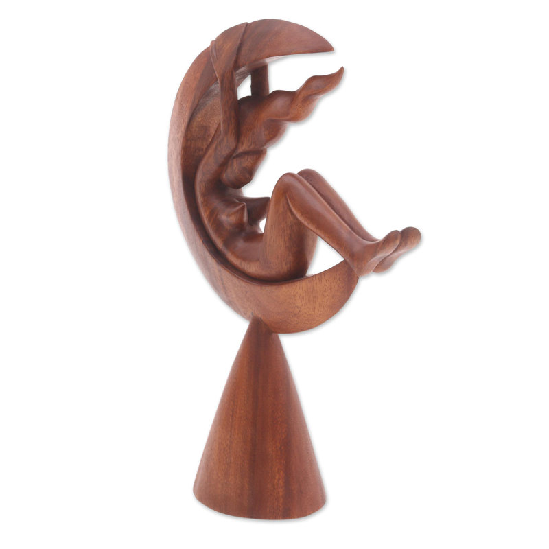 Sculpture Kahle fabriquée à la main en bois indonésien