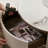 Circular microcrystalline stone coffee table set