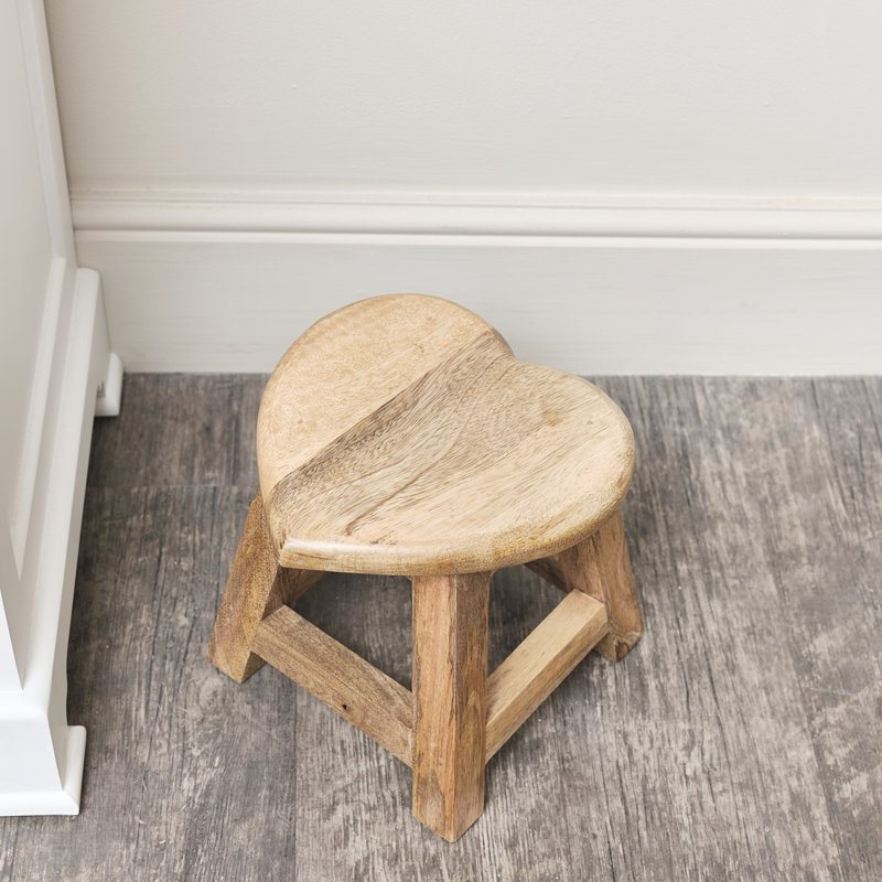 Aaidyn Solid Wood Accent Stool, Mango