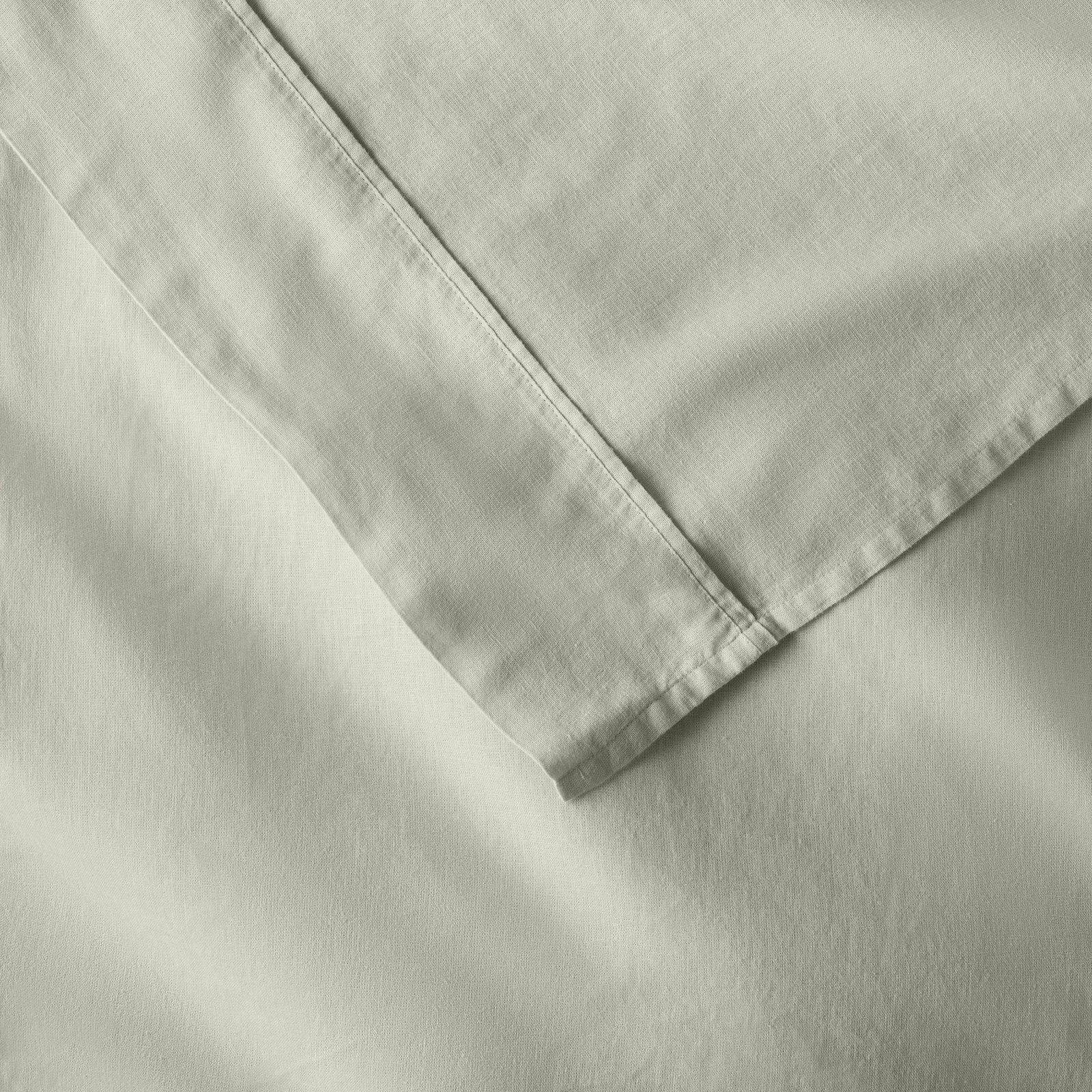 Jeffen Linen Blend Sheet Set, Full Sheet Set + 1 Fitted Sheet + 2 Pillowcases, Sage