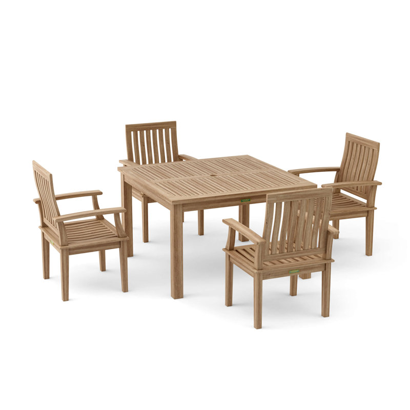 Windsor Outdoor 5 - Piece Teak Dining Set
