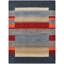 Hand Knotted Wool Area Rug in Black/Gray/Red/Beige-1511941140