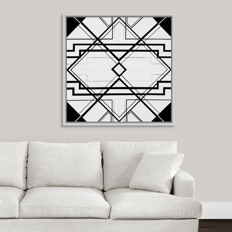 « glamour guidelines iii », impression sur toile, H 37,7 po x l 37,7 po x P 1,75 po, Cadre flottant blanc