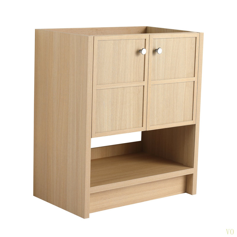 Meuble-lavabo autoportant 30 po, 2 portes à fermeture douce, contreplaqué (sans le lavabo), 30"