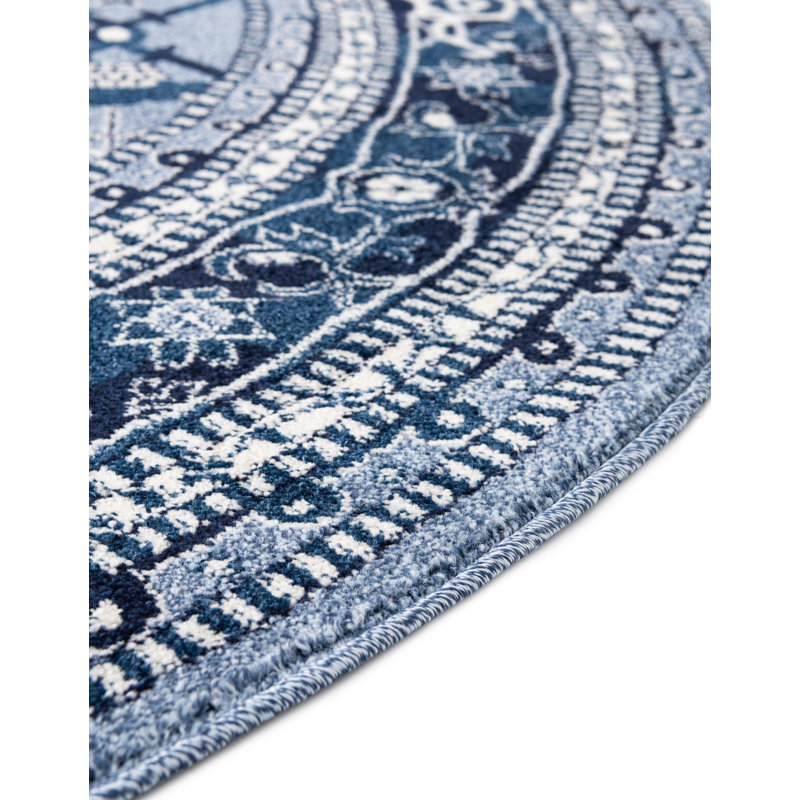 Hartle Geometric Indoor Rug, Round 7'10"