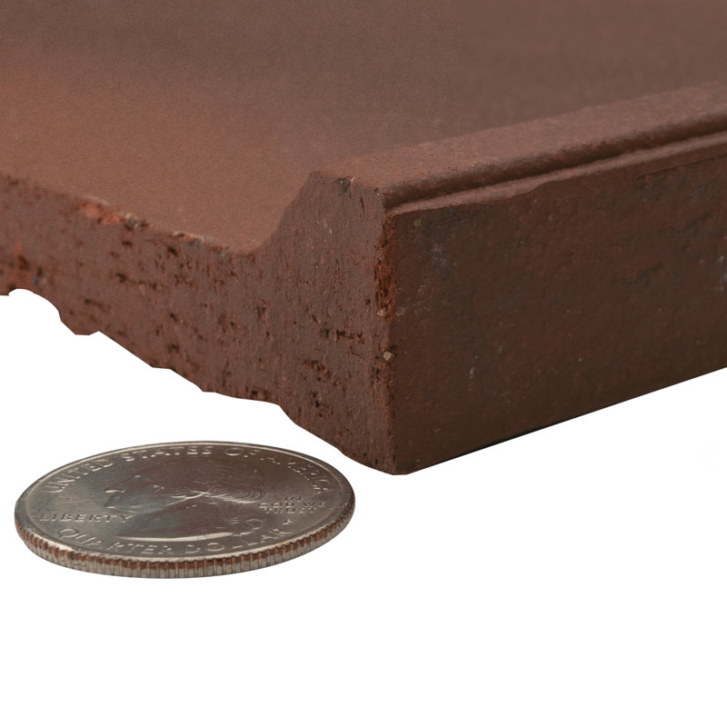 Quarry Cove Base 5-7/8 In. X 5-7/8 In. Ceramic Floor And Wall Trim, Brown/Red