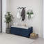 Banc de rangement avec 3 portes en forme de volet, banc à chaussures avec coussin amovible et espace de rangement caché (marine antique, ancien SKU: WF284226AAM)-1520481601