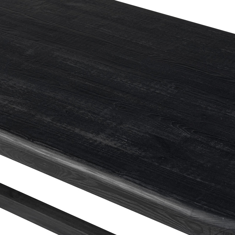 Alfie Dining Table 87"-Black Pine, Honey Pine, 30" H x 87" L x 35.5" W