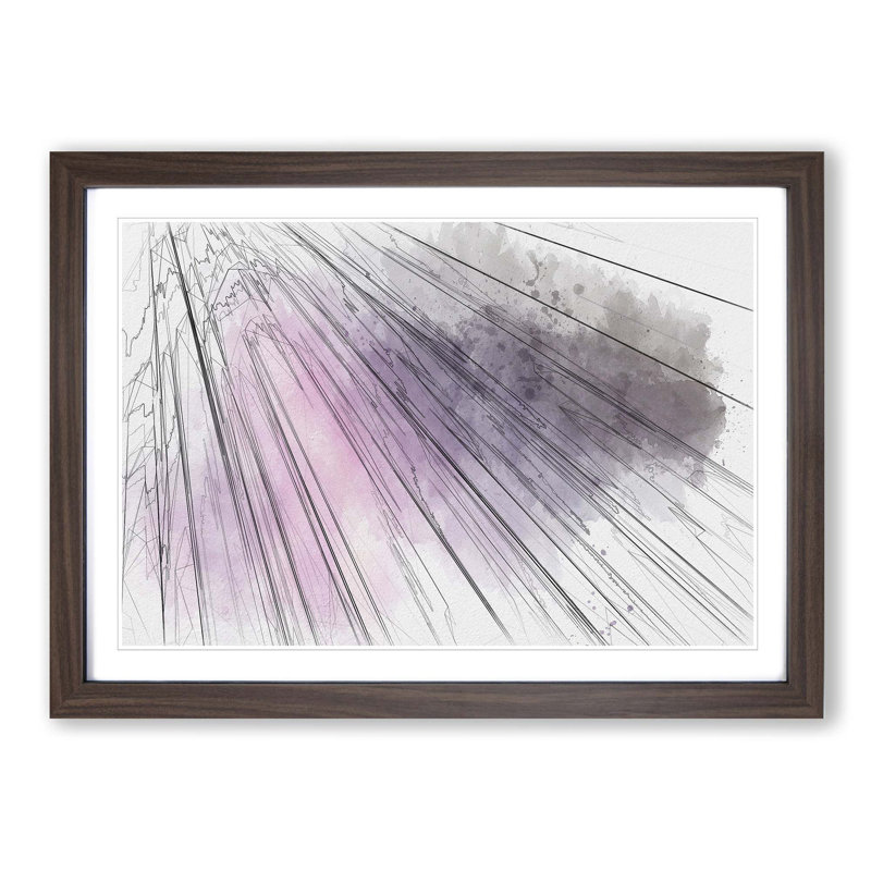 Movement in Abstract - Picture Frame Graphic Art Print, Walnut Framed, 27cm H x 36cm W x 2cm D