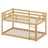 Low-Profile Bunk Bed Featuring a Ladder and Strengthened Upper and Bottom Slats-1322724006