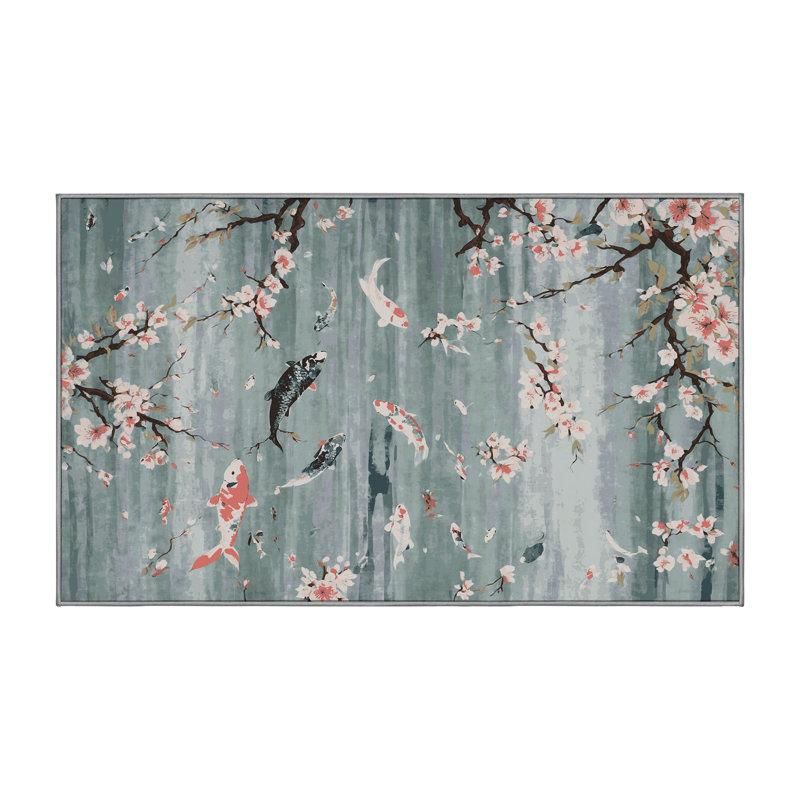 Machine Washable Gray Area Rug, Rectangle 8' x 10'