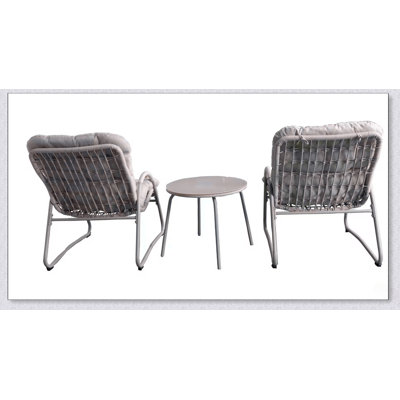 Ergonomic Wicker Patio Chair Set with Side Table for Outdoor Relaxation and Comfortable Reading
