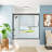 Castalia 55" - 59" W x 56" H Double Sliding Semi-Frameless Tub Door with Clear Glass-70748836