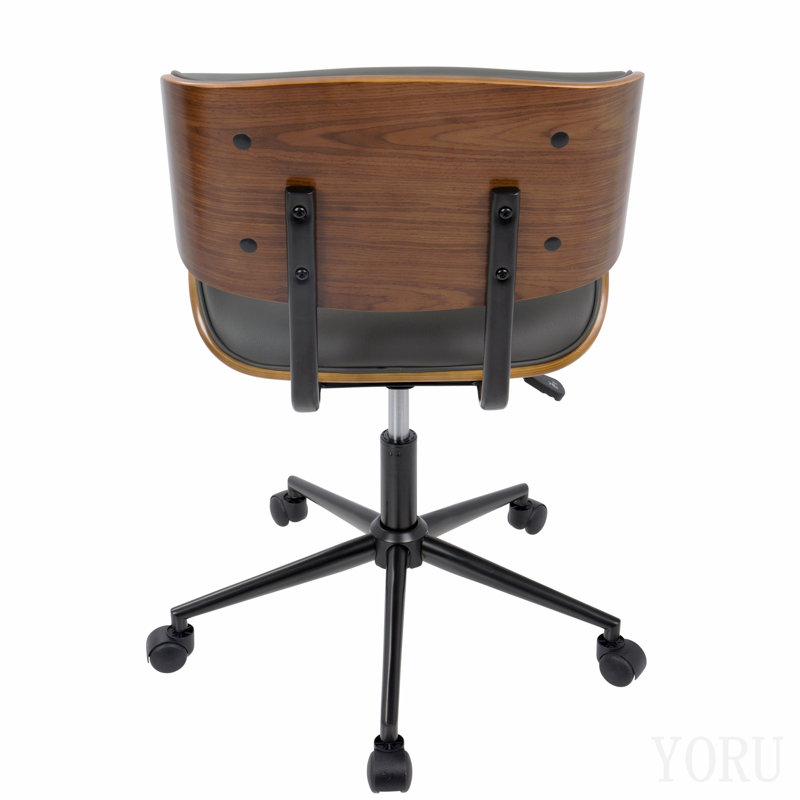 Chaise de bureau réglable Mid-Century moderne avec pivot, Grey