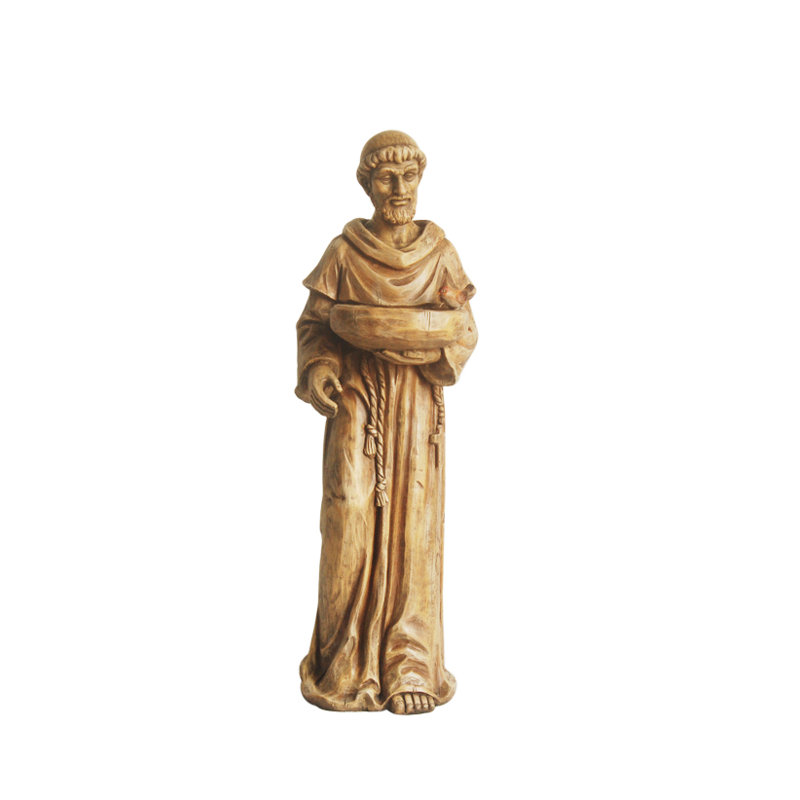 Statue de jardin d'extérieur 35,5 po Brown