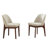 Bason 19.5" High Polyester Upholstered Dining Chairs with Solid Wood Legs-1230370800