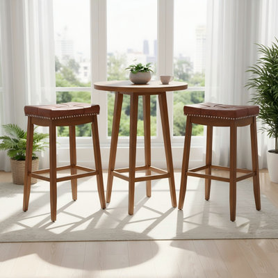 Ensemble de 2 tabourets de bar 29 po de hauteur avec siège en similicuir 29 po