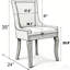 Ensemble de 2 chaises d'appoint de cuisine en bois massif avec garniture cloutée et support pour haut dossier Farmhouse, capacité de poids de 350 lb-1590159143