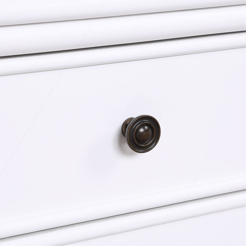 Emmett 2 Drawer Nightstand - White, White