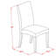 Ensemble de coin repas 3 pièces pour petits espaces comprenant une table de salle à manger ronde avec piédestal et 2 chaises Parsons en tissu de couleur noire, 30 po x 30 po, noir et cerise-349839942-349839994-349839999