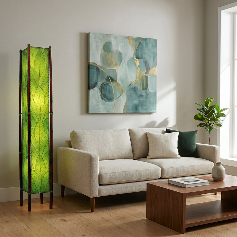 Lampe sur pied colonne 72 "Quintan, Vert