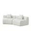 Canapé modulaire courbé en chenille avec 2 coussins, idéal pour les espaces de vie confortables et élégants, pour la détente et l'attrait esthétique-1410465834