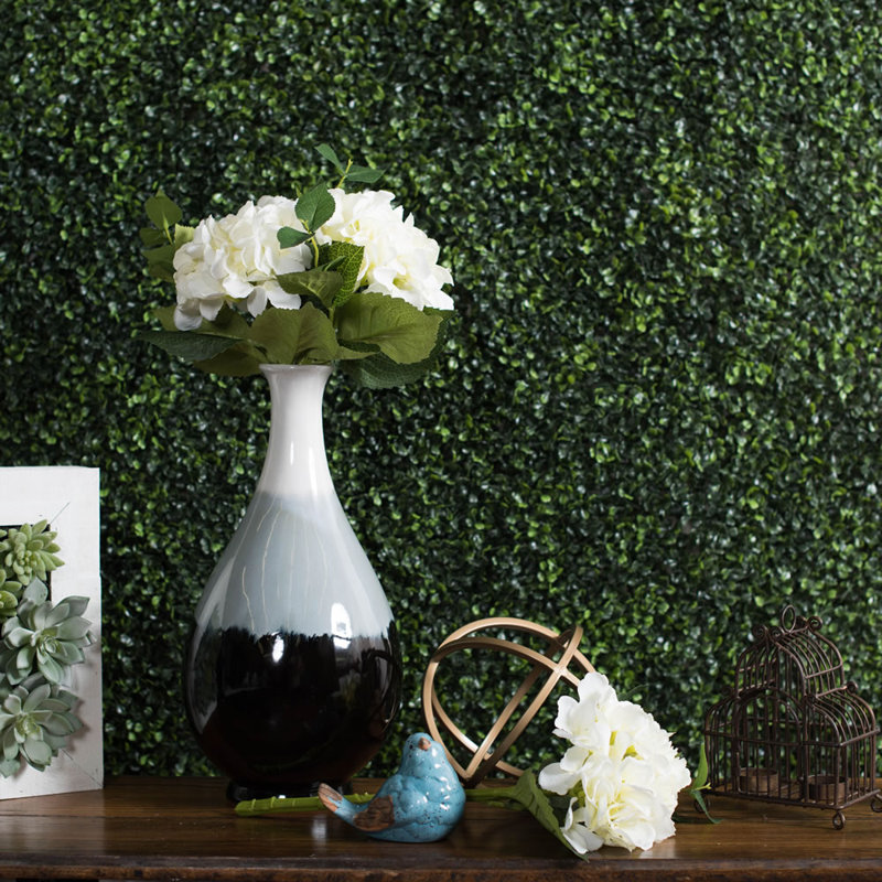 Hortensia artificiel à tige courte 15 po, Crème
