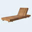 Fauteuil inclinable d'extérieur réglable en bois massif avec dossier à 6 positions Acacia
