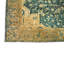 Tapis unique en laine bleu / beige 9 pi 2 po x 13 pi années 1990