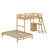 Twin Over Full Wood Bunk Bed With Built-In Desk, 3 Drawers And Ladder-1725138528