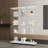 Glass Display Cabinet With 4 Shelves Extra Large, Curio Cabinets For Living Room, Bedroom, Office, Black Floor Standing Glass Bookshelf, Quick Installation-1361797791