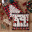 Ensemble de 4 housses de coussin décoratives à carreaux Buffalo pour Noël