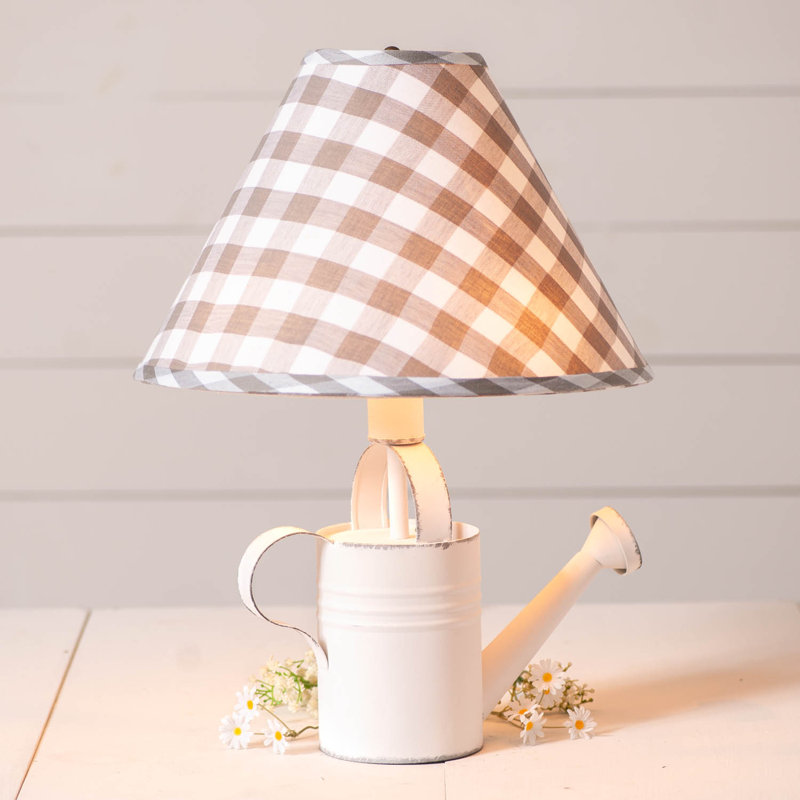 Lampe de table en métal Anelah, Blanc