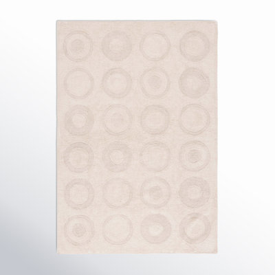 Mullen Ivory Washable Hand-Woven Cotton Rug