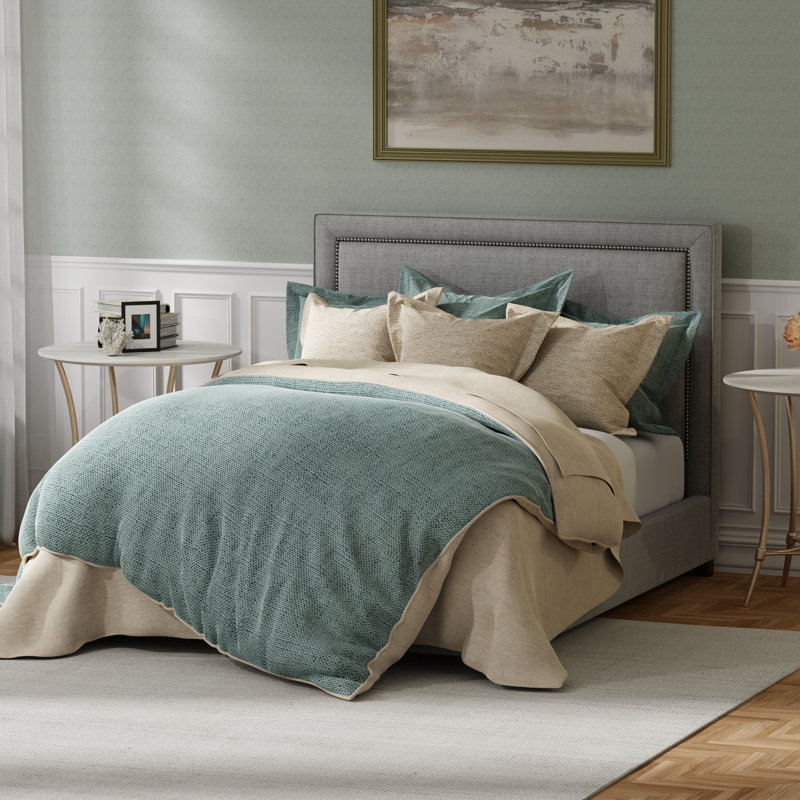 Cody Upholstered Standard Bed, Gray, Queen