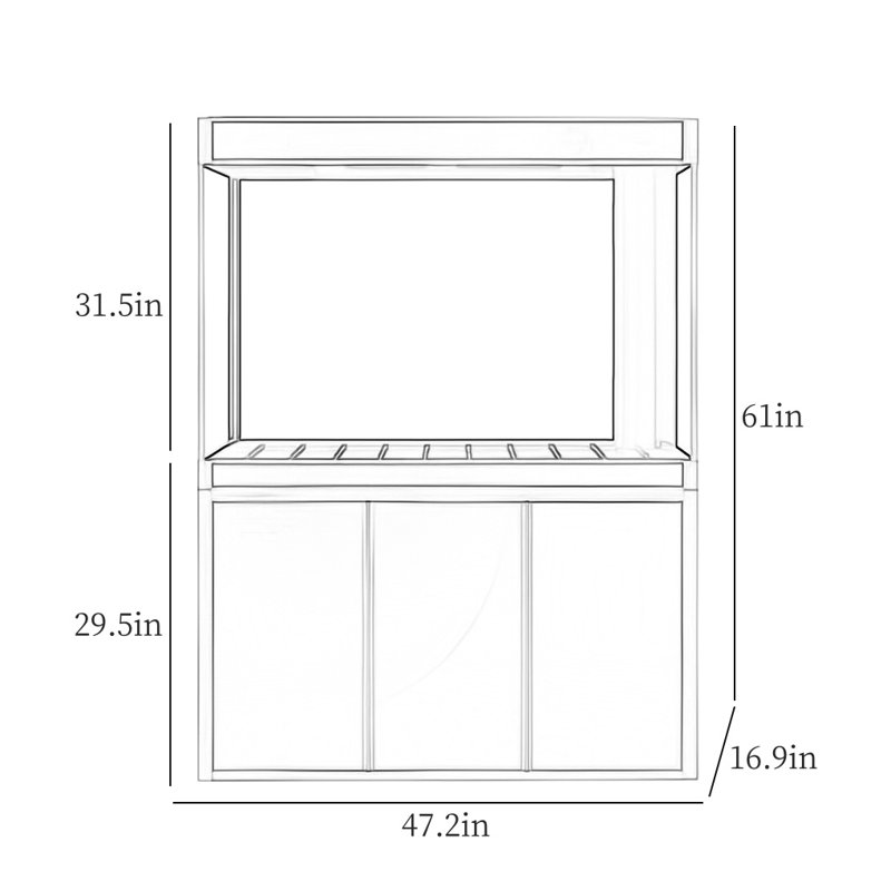 Deluxe Black Rectangular Eco Aquarium Tank
