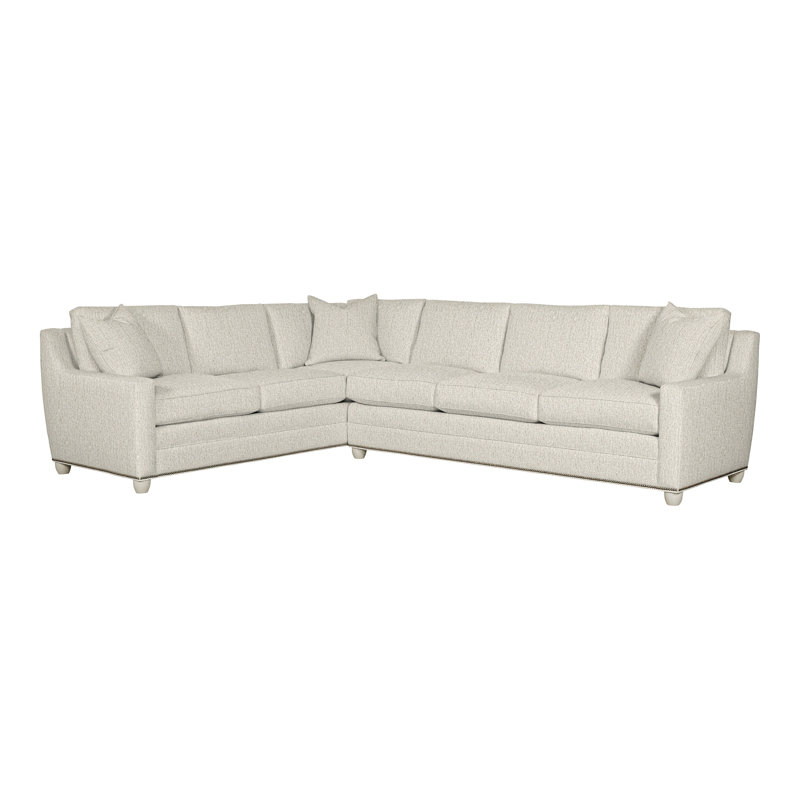 American Bungalow 2-Piece Fairgrove L-Sectional, Nomad Snow Crypton® Chenille, Wrenn, Yes