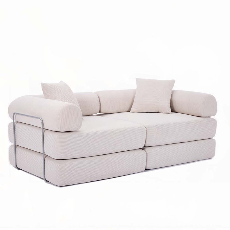 Canapé-lit Corduroy, Beige