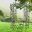 Pavillon de jardin en métal en forme d'arche de jardin en forme de cage de pergola DiaHigh
