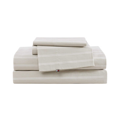Tommy Hilfiger Printed Percale Cotton Sheet Set
