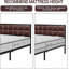 Grand lit en faux cuir - point carré, lattes en acier-1696169798