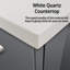 Ensemble de meuble-lavabo simple l 24 po x P 22 po gris foncé avec miroir de 18 po - nombreuses options de rangement