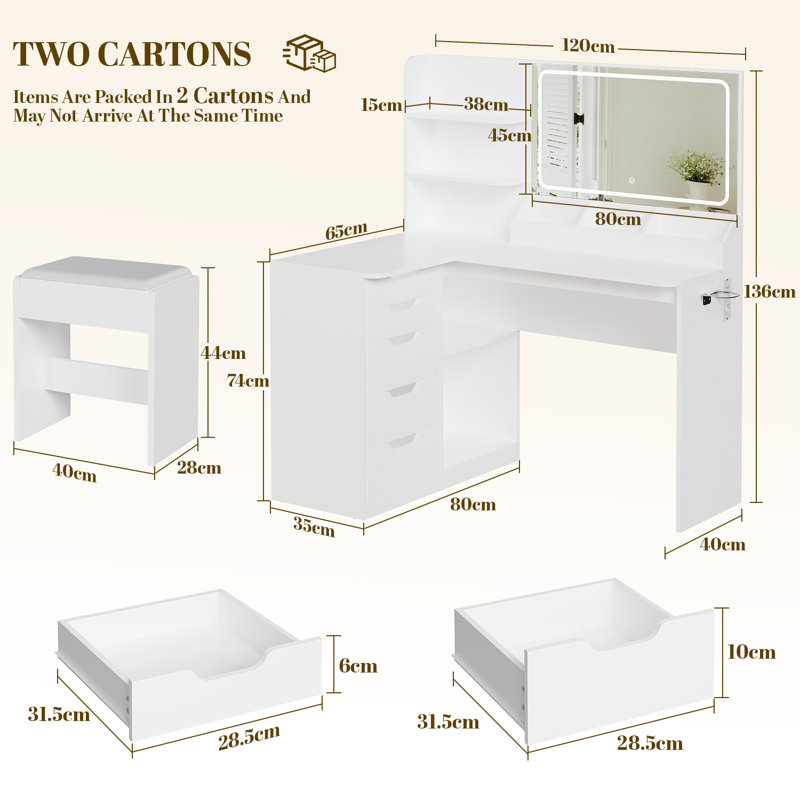 Dressing Table, White