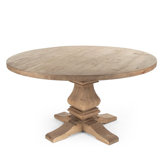 Round Pine Wood Dining Table