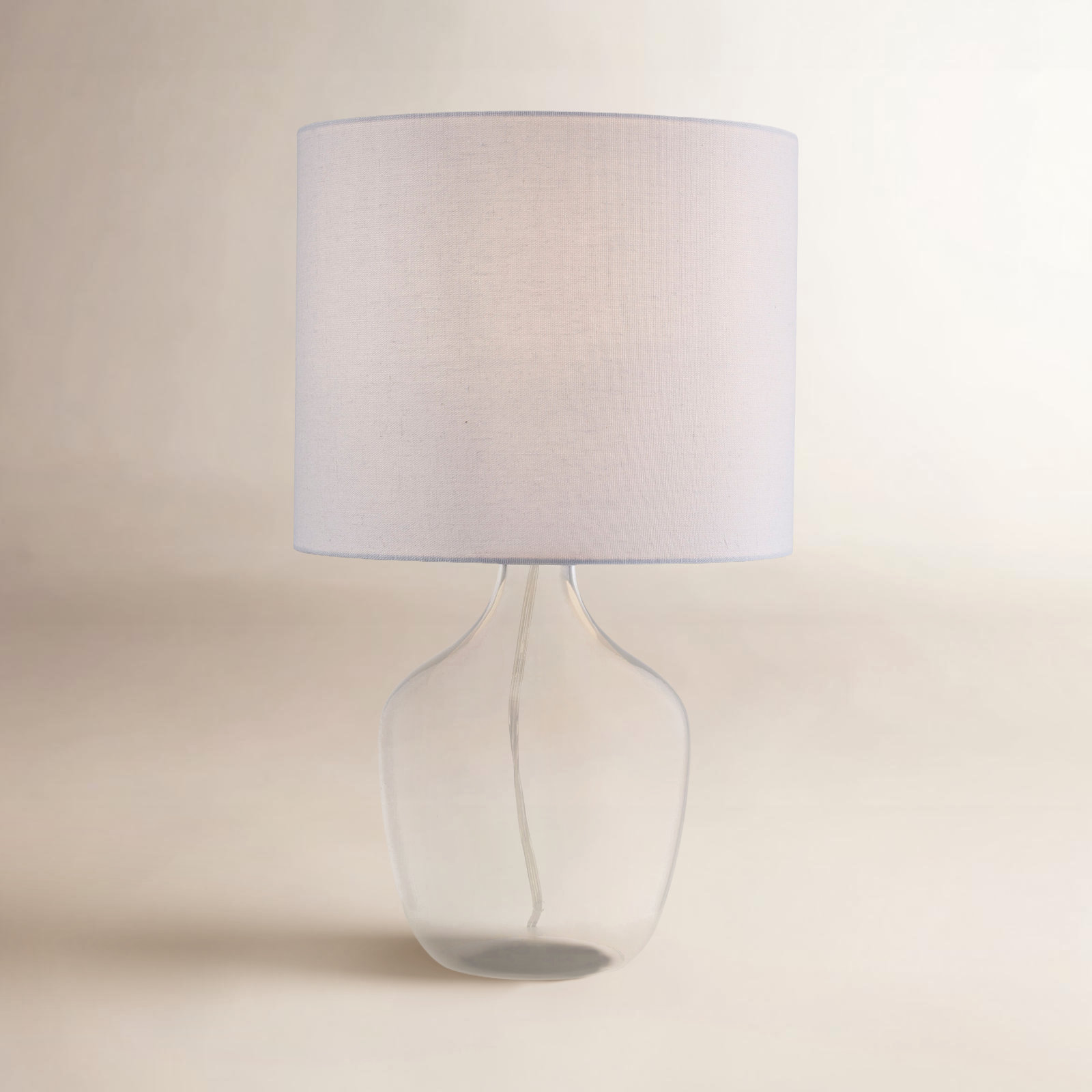 Dandelion Drum Bowl Table Lamp, 21"H x 12"W x 12"D