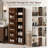 Tall Bathroom Storage Cabinet With 6 Shelves And 6 Side Racks,Freestanding Organizer With Doors, 2 Adjustable Shelves-198465878
