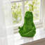 Lapin de Pâques en mousse avec motif de topiaire en forme de lapin vert-1436109993
